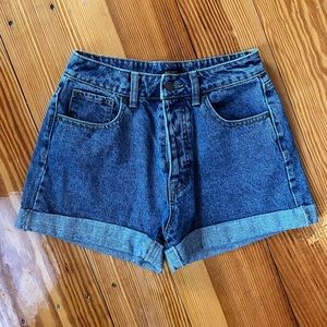 High-Rise Denim Shorts